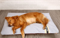 HKM-1113405 Plush Quilted Dog Bed in Four Sizes: Short Plush & Cotton Construction