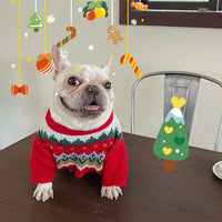 HKM-1113533 Cozy Red Wool Sweater for Dogs and Cats