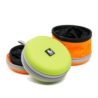 HKM-1115197 Compact Travel Dog Food and Water Bowls with Interactive Frisbee Design, 15cm Diameter