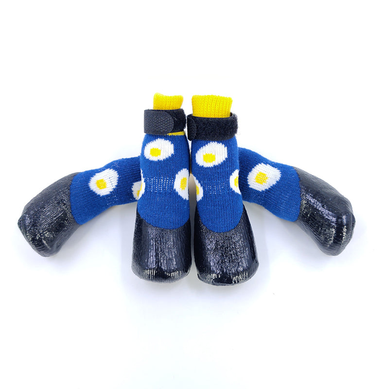 HKM-1115965 Fashion Minimalist Dog Socks Soft Soled Waterproof Scratch Proof Footwear - Anti-Slip Design