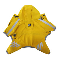 HKM-1116733 Waterproof Dog Raincoat Cape for Four Legs - Breathable Polyester in Pink, Blue, and Yellow