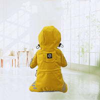 HKM-1116733 Waterproof Dog Raincoat Cape for Four Legs - Breathable Polyester in Pink, Blue, and Yellow