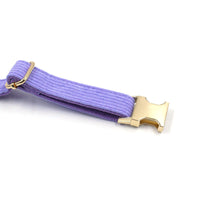 HKM-1117117 Taro Purple Velvet Dog Collar - Stylish and Comfortable Pet Accessory