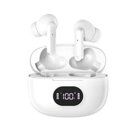 HKM-111763 Wireless Earbuds with Hi-Fi Sound and Waterproof Design, LED Display, and Built-in Mic