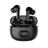 HKM-111763 Wireless Earbuds with Hi-Fi Sound and Waterproof Design, LED Display, and Built-in Mic