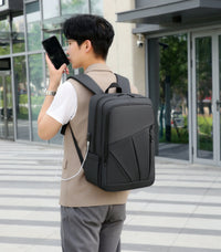 HKM-111827 Men's Business Backpack, Anti-Theft, Waterproof Oxford Material, Smart Design with Multiple Compartments