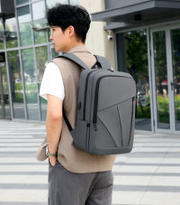 HKM-111827 Men's Business Backpack, Anti-Theft, Waterproof Oxford Material, Smart Design with Multiple Compartments