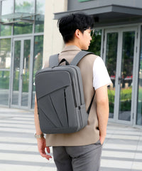 HKM-111827 Men's Business Backpack, Anti-Theft, Waterproof Oxford Material, Smart Design with Multiple Compartments
