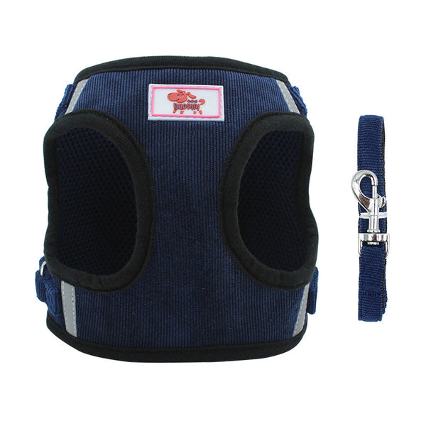 HKM-1118397 Adjustable Pet Chest Strap in Brown, Red, Pink, and Dark Blue - Various Sizes Available