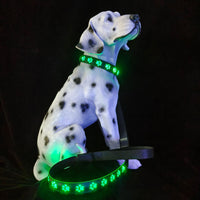 HKM-1118909 7-Color LED Luminous Dog and Cat Traction Collar with USB Charging
