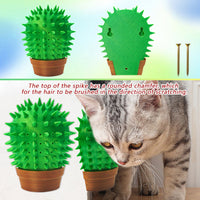 HKM-1119933 Cactus-Shaped Cat Scratch Board for Play and Claw Care - 9x4x11cm Plastic Design