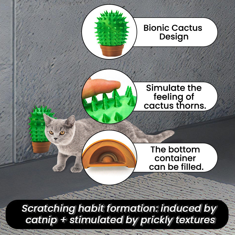 HKM-1119933 Cactus-Shaped Cat Scratch Board for Play and Claw Care - 9x4x11cm Plastic Design