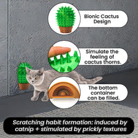 HKM-1119933 Cactus-Shaped Cat Scratch Board for Play and Claw Care - 9x4x11cm Plastic Design