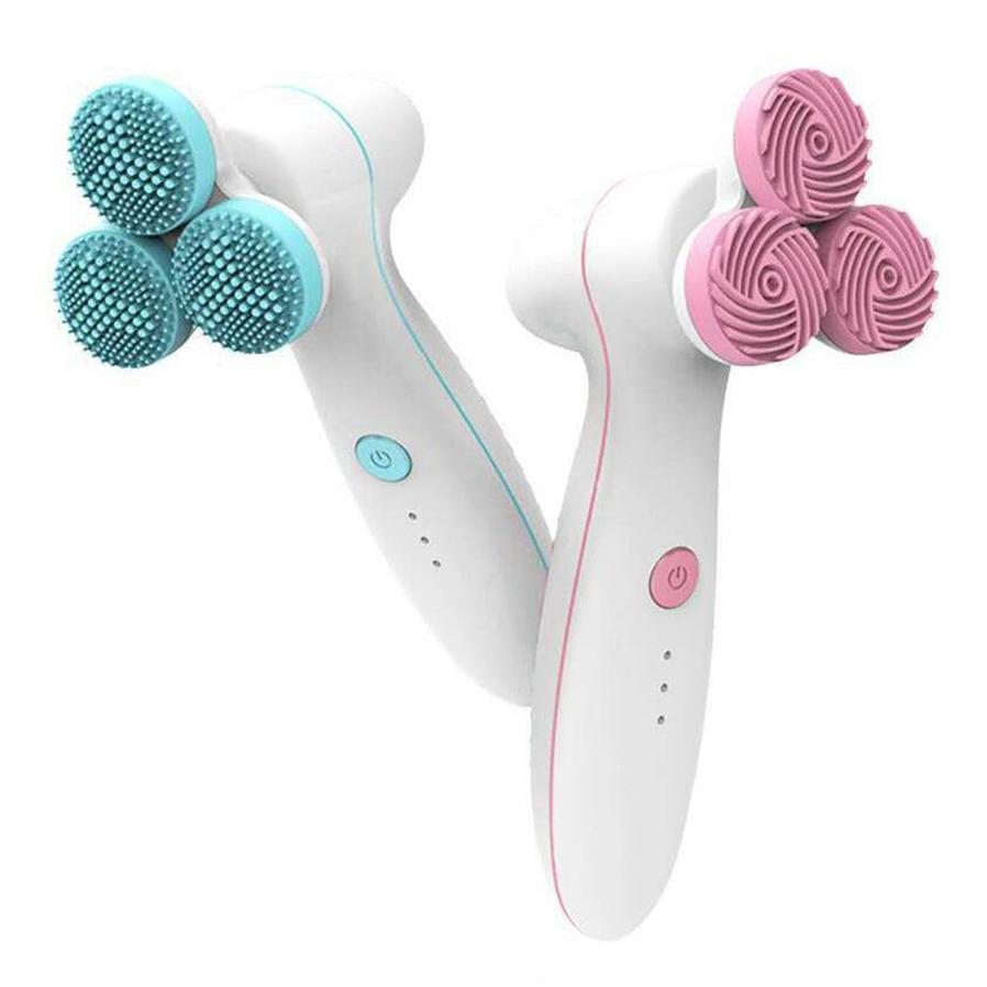HKM-112019 3D Silicone Cleansing Brush - Gentle Deep Clean for Face with V-Shaped Design and Dual Cleaning Action