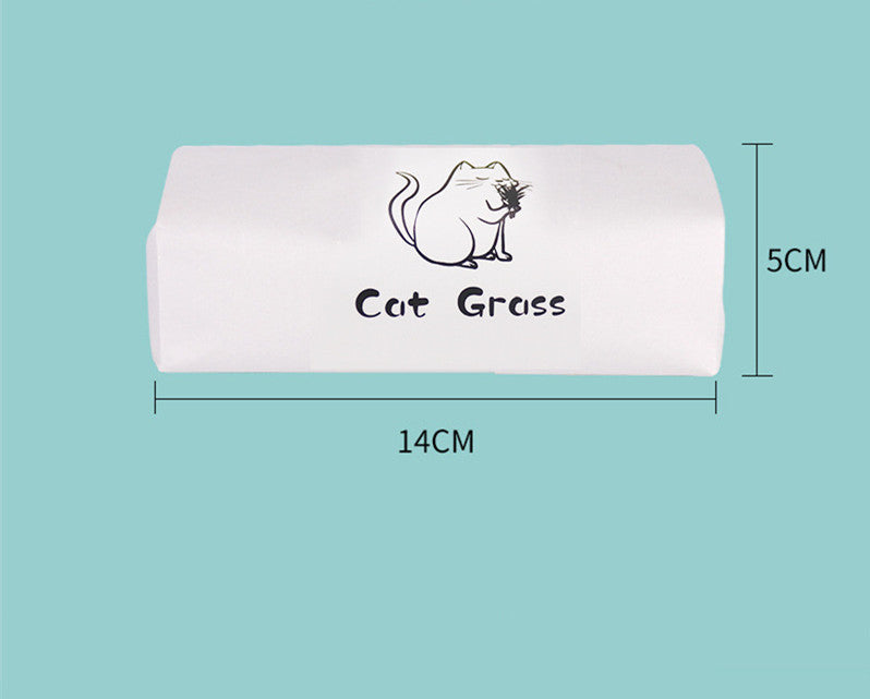 HKM-1120701 Soilless Organic Cat Grass for Clean Oral Health - Ryegrass, Wheat, Barley, 14CM Size