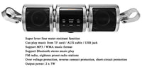 HKM-112083 Waterproof Bluetooth Motorcycle Speakers with FM Radio, USB and AUX Audio Player