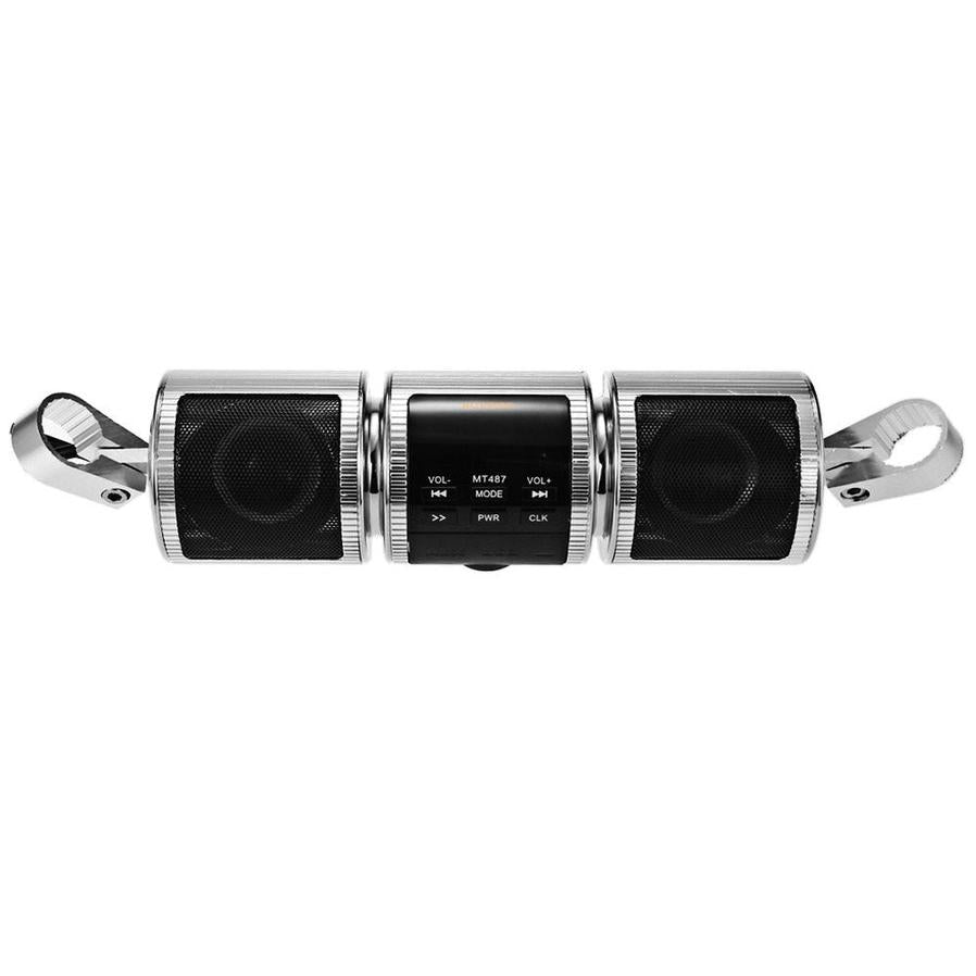 HKM-112083 Waterproof Bluetooth Motorcycle Speakers with FM Radio, USB and AUX Audio Player