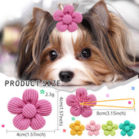HKM-1120957 Spring Flower Pet Headdress for Dogs and Cats - Colorful Polyester Accessory