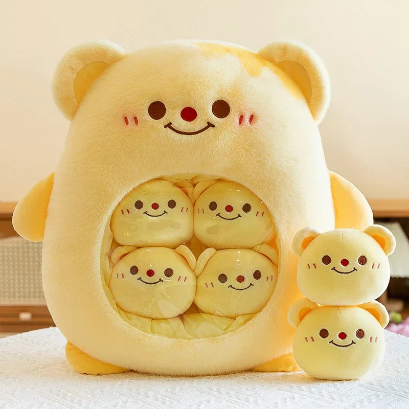 HKM-112211 Mini Capybara Plush Pillow and Soft Doll Collection - Cute Shark Snack Cushion, White Sheep, and Pink Pig Toys