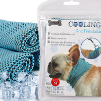 HKM-1122493 Cooling Dog Bandana Scarf - Instant Heat Relief Towel for Summer Outdoor Activities
