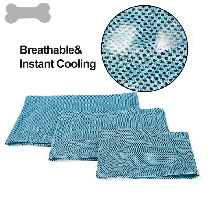HKM-1122493 Cooling Dog Bandana Scarf - Instant Heat Relief Towel for Summer Outdoor Activities