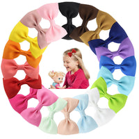 HKM-112339 Colorful Large Bow Tie Hair Clip for Children - Eco-friendly Polyester with Stainless Steel Clip