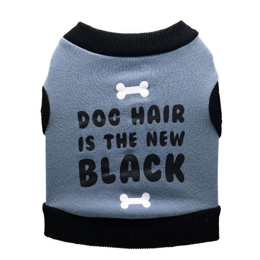 HKM-112339 Cozy Gray Fleece Dog Vest with Black Trim for Small Dogs