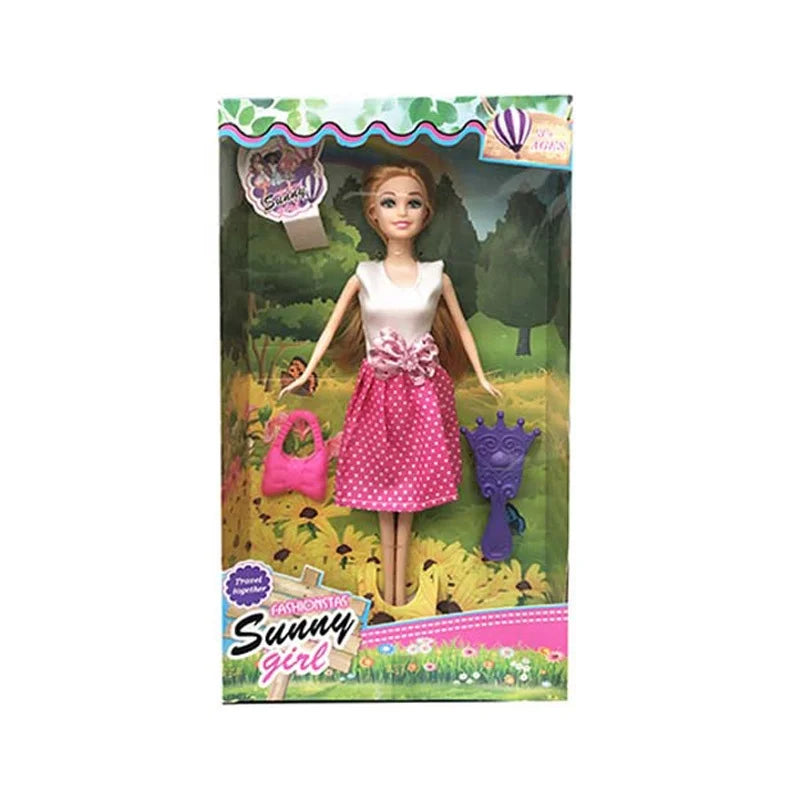 HKM-112403 11.5 Inch Solid Body Baby Doll Toy for Girls - Educational Play for Ages 2-7