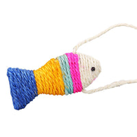 HKM-1124541 Sisal Winding Fish Toy for Cats - 13cm Throwing Accessory