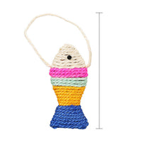 HKM-1124541 Sisal Winding Fish Toy for Cats - 13cm Throwing Accessory