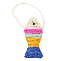 HKM-1124541 Sisal Winding Fish Toy for Cats - 13cm Throwing Accessory
