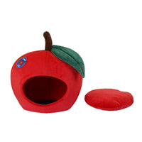 HKM-1124925 Cozy Apple-Shaped Fully Enclosed Cat Litter for Rest and Sleep