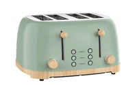 HKM-112659 Customisable Retro 4-Slice Toaster with Optional Logo for Kitchen and Hotel Use