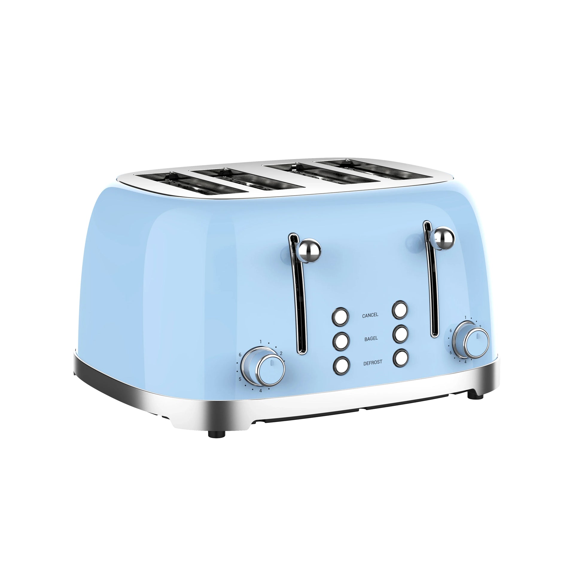 HKM-112659 Customisable Retro 4-Slice Toaster with Optional Logo for Kitchen and Hotel Use
