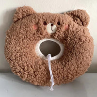 HKM-1126845 Soft Cashmere Cat Collar with Adjustable Sizes ¨C Brown Bear, Pink Pig, White Rabbit