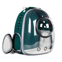 HKM-1127101 Transparent Skylight Cat Backpack with Diaper Storage and Breathable Design, Medium Soft Material, Large Capacity