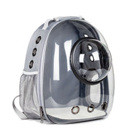 HKM-1127101 Transparent Skylight Cat Backpack with Diaper Storage and Breathable Design, Medium Soft Material, Large Capacity
