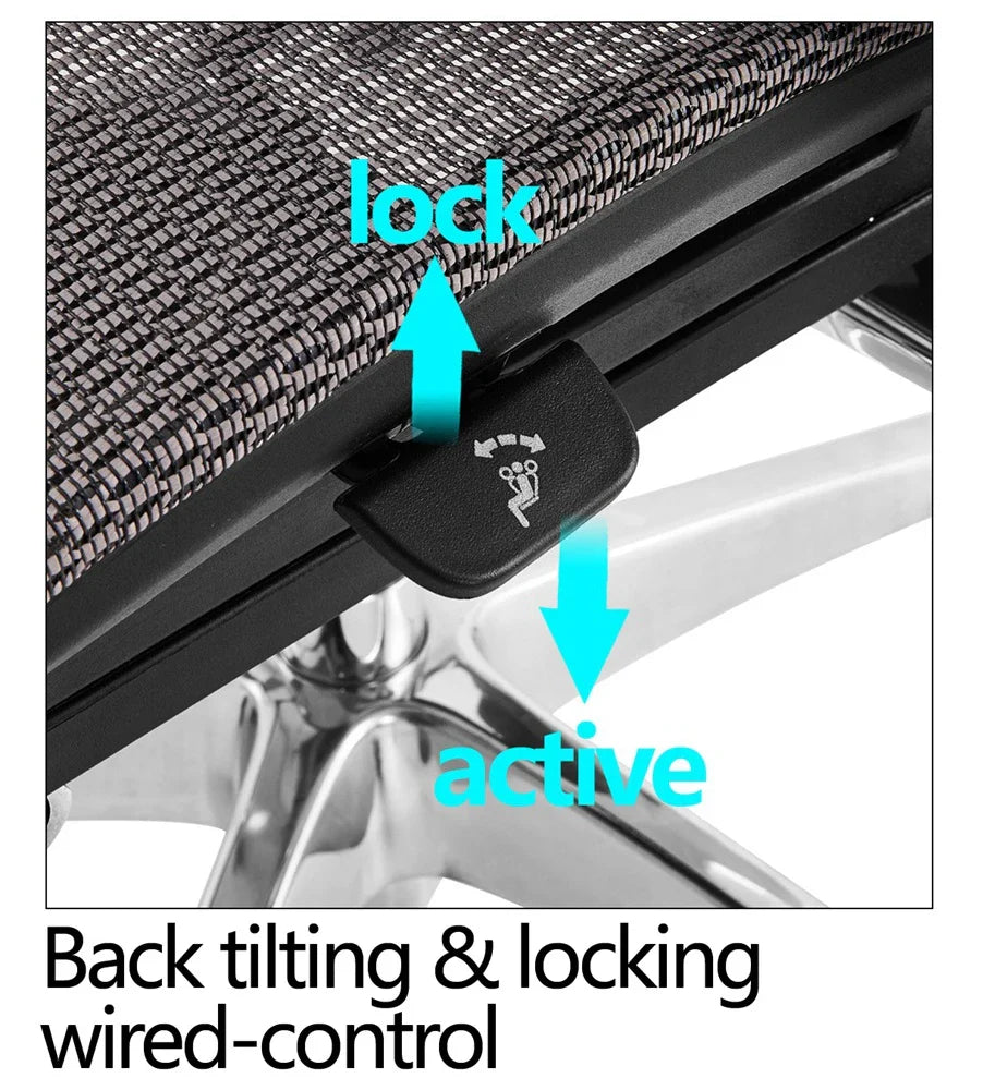 HKM-112851 Ergonomic High Back Mesh Executive Office Chair with Adjustable Headrest