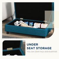 HKM-1129277 Cozy Pet Sofa Bed for Small Dogs with Under-Seat Storage, Dark Blue or Gray