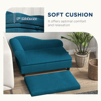 HKM-1129277 Cozy Pet Sofa Bed for Small Dogs with Under-Seat Storage, Dark Blue or Gray