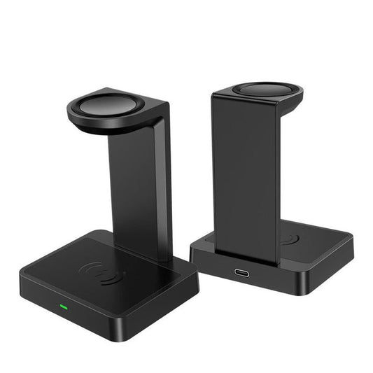HKM-112979 Dual Wireless Charging Pad with Type-C Connection - Qi Standard, Black