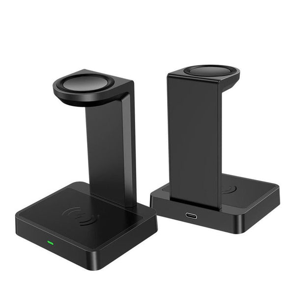 HKM-112979 Dual Wireless Charging Pad with Type-C Connection - Qi Standard, Black