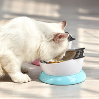 HKM-1130813 Stainless Steel Cat Bowl with Non-Slip Base - Cat Ear Design