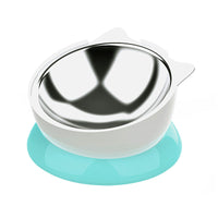 HKM-1130813 Stainless Steel Cat Bowl with Non-Slip Base - Cat Ear Design