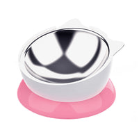 HKM-1130813 Stainless Steel Cat Bowl with Non-Slip Base - Cat Ear Design