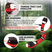 HKM-1133885 USB Rechargeable Interactive Infrared Sensing Snake Toy for Cats and Dogs with Glowing Eyes and Swallowing Tongue