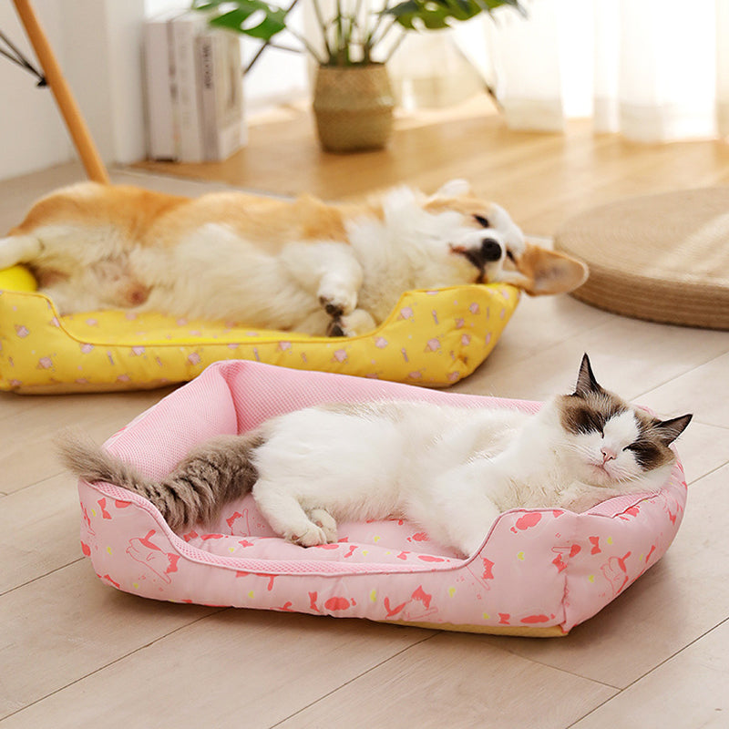 HKM-1134653 Summer Dog Cool Den - Breathable and Moisture-Proof Pet Nest in Waterproof Oxford Cloth, Available in Three Fun Colors