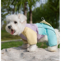 HKM-1135165 Travel-Ready Cotton Jumpsuit with Mini Backpack for Dogs and Cats - Windproof and Warm for Outdoor Adventures