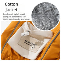 HKM-1135165 Travel-Ready Cotton Jumpsuit with Mini Backpack for Dogs and Cats - Windproof and Warm for Outdoor Adventures