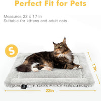 HKM-1135421 Light Gray Double-Sided Pet Sleeping Mat Blanket for Cats - 50x60cm & 60x80cm Options
